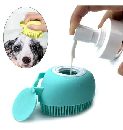 מברשת האמבטיה MassageClean™ – מקלחת רגועה, פינוק לכלב, וחיסכון בשמפו בכל לחיצה